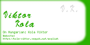 viktor kola business card